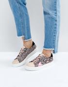 Asos Dare Devil Flame Lace Up Sneakers - Multi
