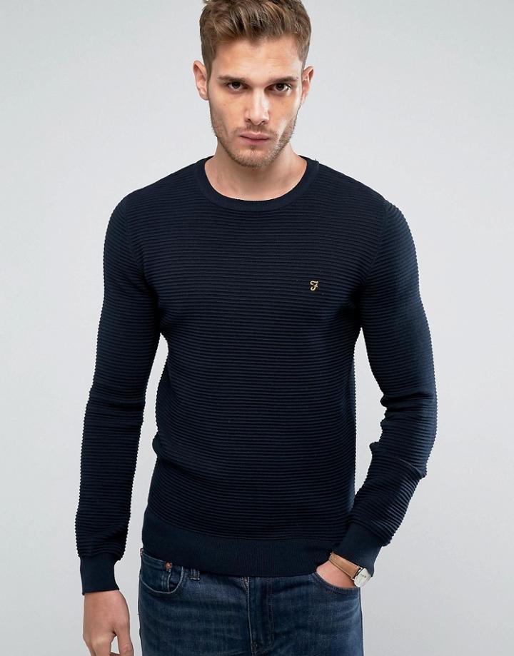 Farah Thornely Crew Neck Sweater - Navy