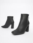 New Look Heeled Boot With Ring Detail - Black