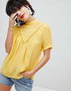 Pieces Smock Top - Yellow