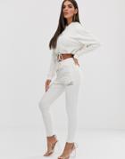 The Couture Club Tapered Jogger In Cream - Cream