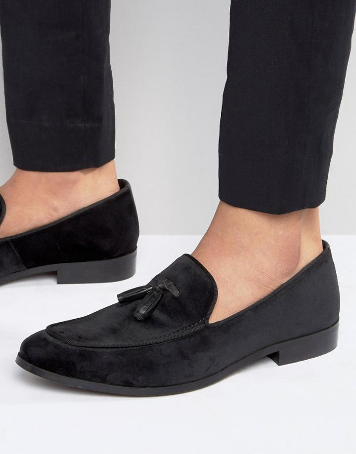 Dune Slipper Loafers In Velvet - Red