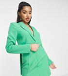 Saint Genies Mini Skirt With Side Spilt In Green - Part Of A Set