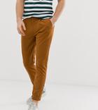 Collusion Smart Skinny Pants With Elasticated Cuff - Brown