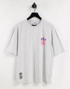Adidas Originals Trefoil T-shirt In Grey