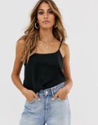 Asos Design Eco Scoop Neck Cami-black