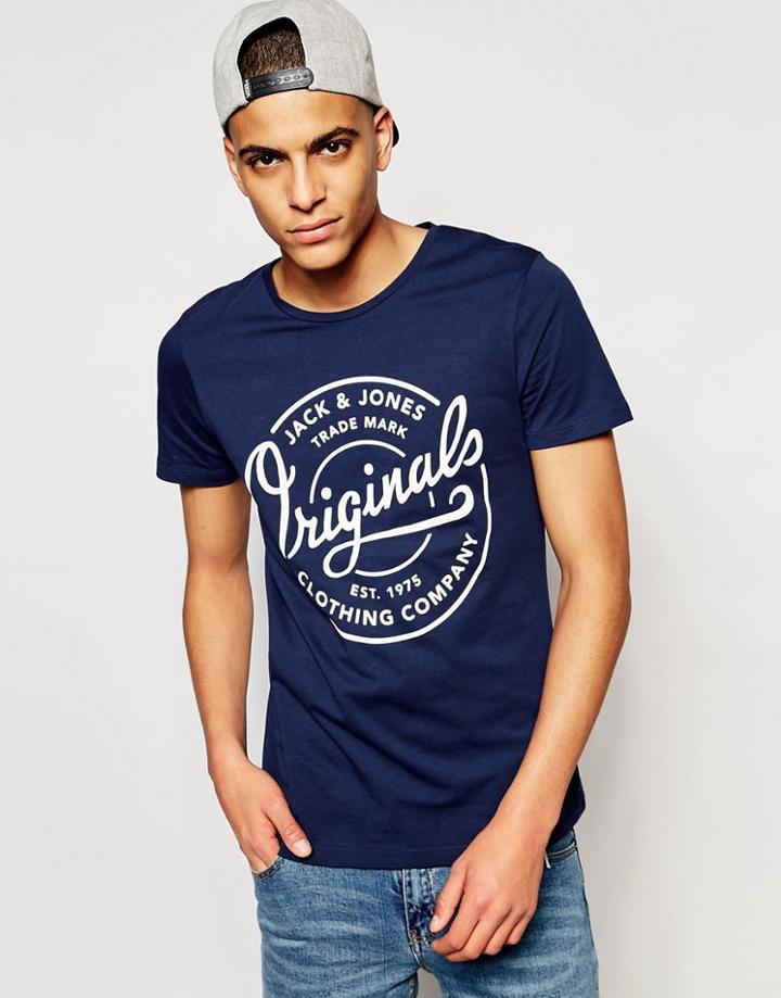 Jack & Jones T-shirt With Originals Print - Navy
