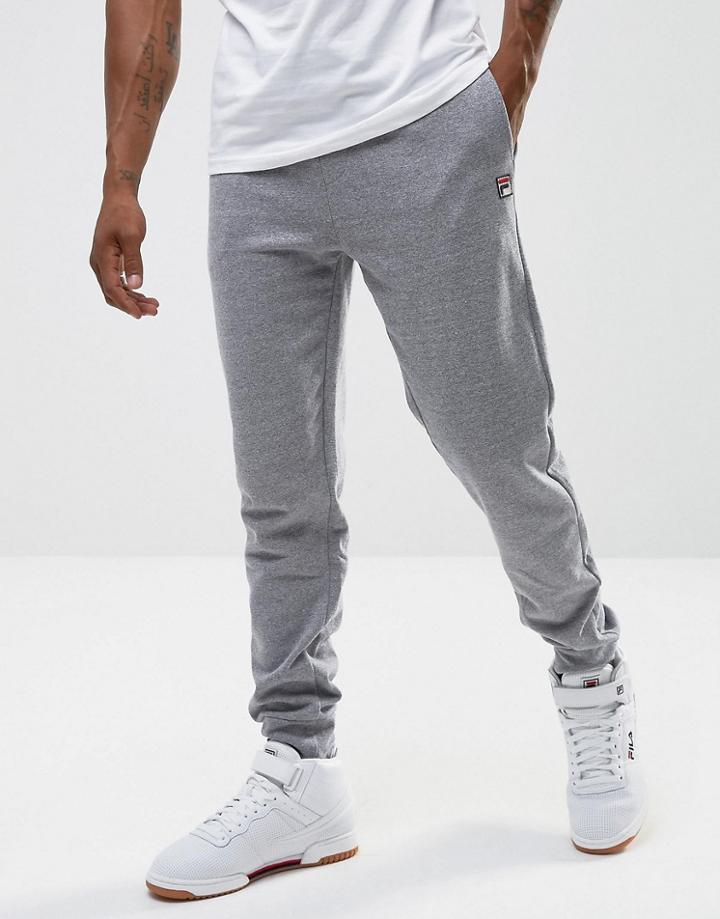 Fila Vintage Skinny Joggers With Small Logo - Gray