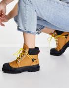 Timberland Heritage Rubber Toe Boots In Tan-brown