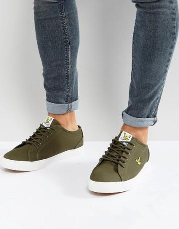 Lyle & Scott Twill Sneakers Olive - Green
