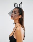 Johnny Loves Rosie Halloween Polka Mesh Mouse Headband - Black