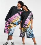 Collusion Unisex Oversized Sweatshirt With Tie Dye In Black - Part Of A Set