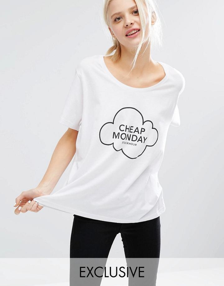 Cheap Monday Cloud Logo T-shirt - White