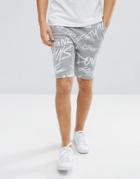 Asos Skinny Short With All Over Print - Gray