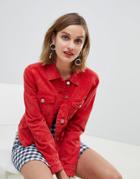 Mango Denim Jacket - Red