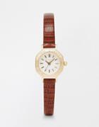 Olivia Burton Mini Antique Brown & Gold Watch - Brown
