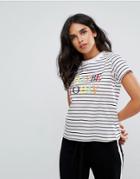 Heartbreak Maybe Today Stripe T-shirt - Multi
