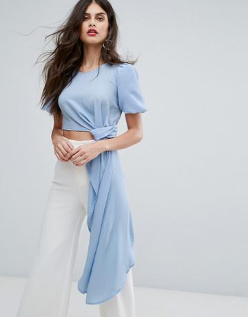 Non Blonde Knotted Top - Black