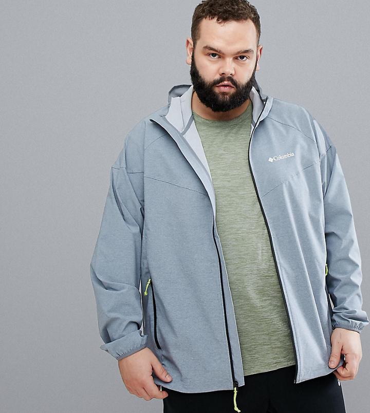 Columbia Plus Heather Canyon Water Resistant Hooded Jacket In Gray - Gray