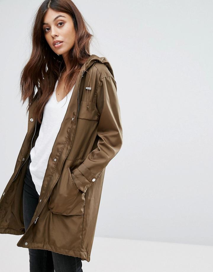 New Look Lightweight Festival Parka - Green