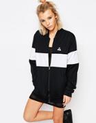 Le Coq Sportif Monochrome Block Bomber Jacket - Black