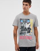 Jack & Jones Originals T-shirt With Best Buds Neon Print In Gray - Gray