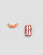 Limited Edition Mismatch Sausage & Bacon Stud Earrings - Multi