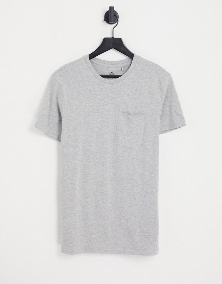 Threadbare Pocket T-shirt In Gray
