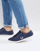 Fred Perry Kingston Leather Sneakers Navy - Navy