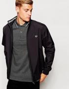 Fred Perry Track Jacket In Black - Black