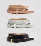 Asos Design Curve 3 Pack Metallic Waist And Hip Belts - Multi