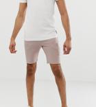 Asos Design Tall Jersey Skinny Shorts With Ma1 Pocket In Pink - Pink