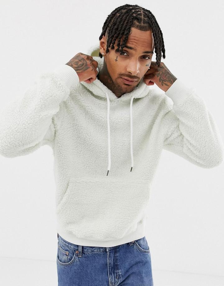 Night Addict Borg Hoodie - Cream