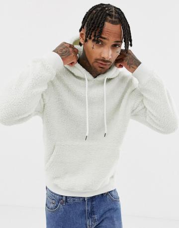 Night Addict Borg Hoodie - Cream
