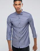 Selected Slim Long Sleeved Structured Shirt - Gray