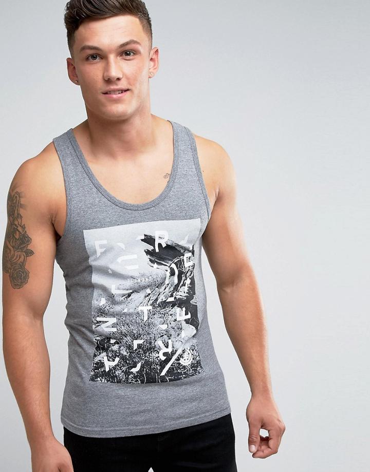 Element Cut Up Printed Tank - Gray