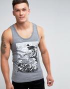 Element Cut Up Printed Tank - Gray