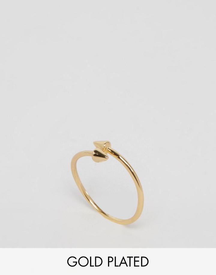 Lavish Alice Gold Plated Arrow Head Ring - Gold