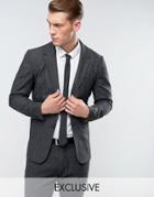 Only & Sons Skinny Blazer In Texture - Black