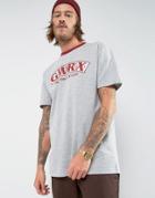 Asos Longline T-shirt With Gwrx Print - Gray