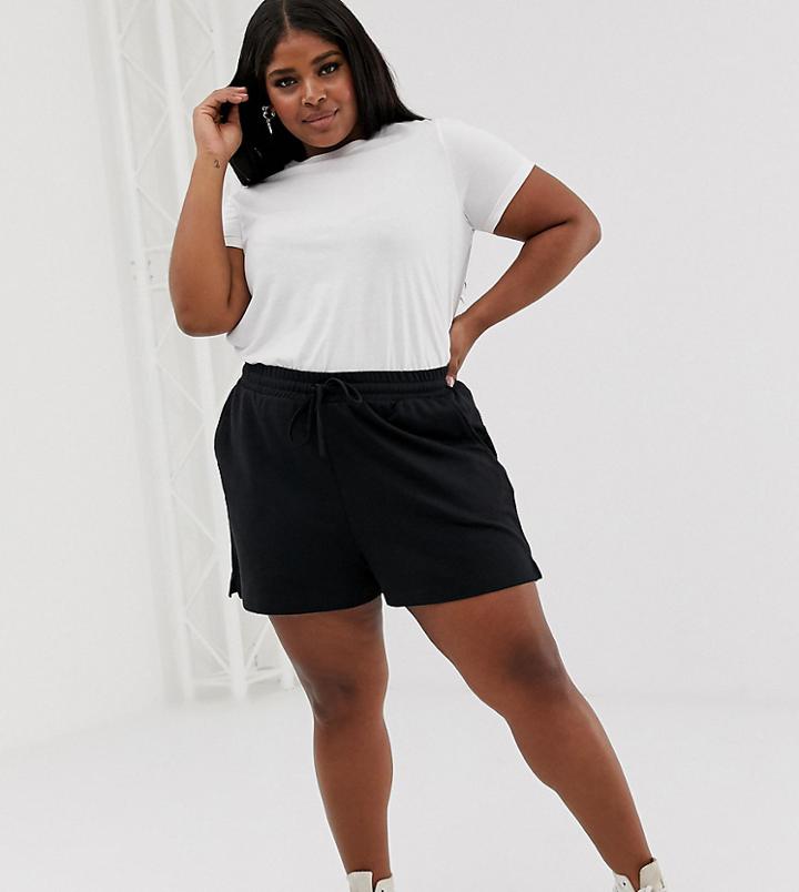 Asos Design Curve Sweat Short-black