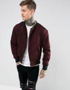 Religion Asymmetric Bomber With Fleece Lining - Red