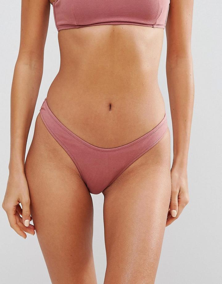 Zulu And Zephyr High Cut Bikini Bottom - Pink