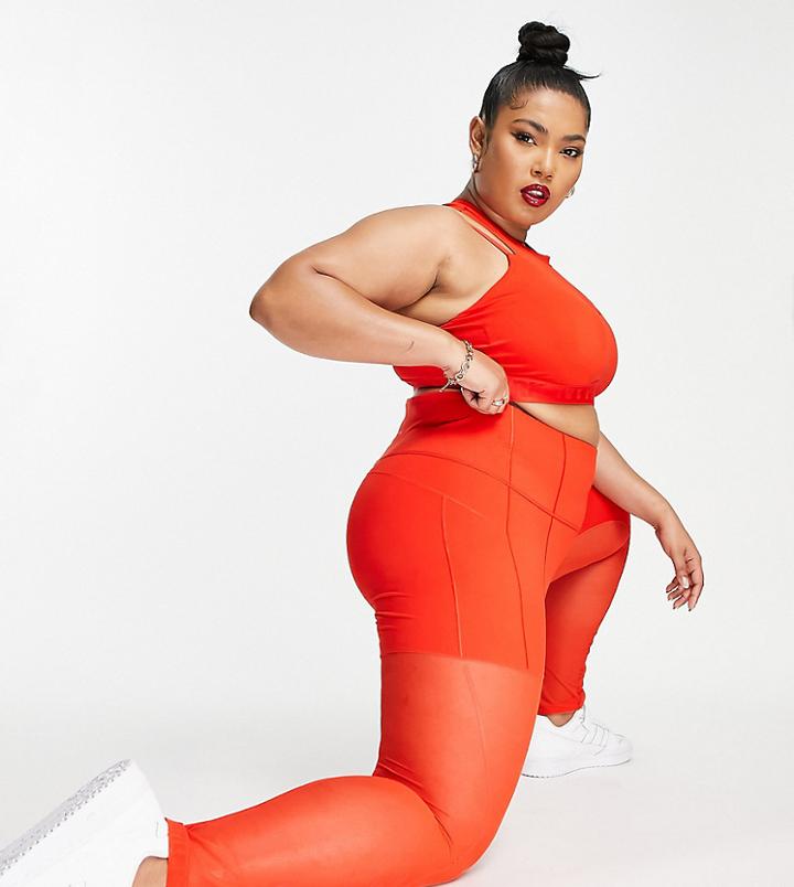 Adidas Originals X Ivy Park Plus Leggings In Red
