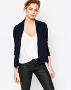 Ted Baker Woven Front Wrap Cardigan - Navy