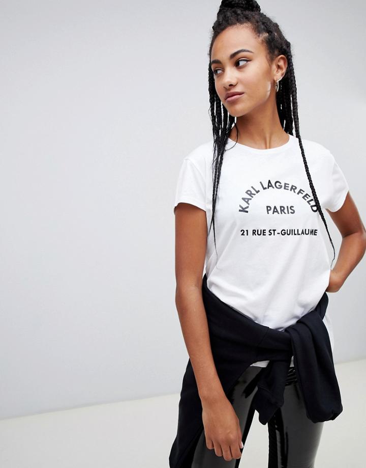 Karl Lagerfeld Address T-shirt - White