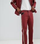 Sacred Hawk Utility Pants With Side Stripe - Red