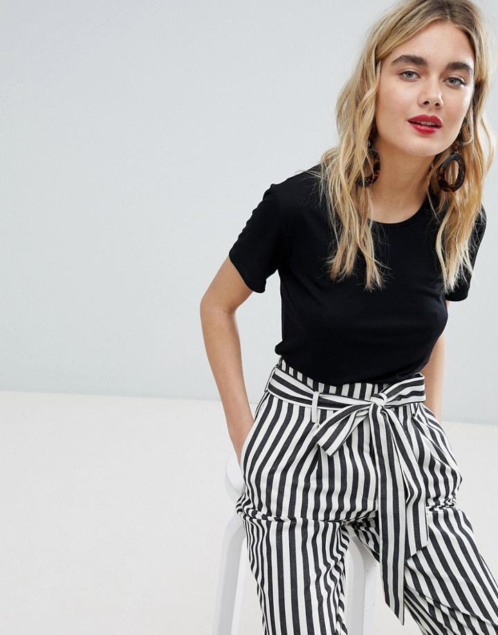 Warehouse Viscose T-shirt - Black