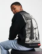 Asos Design Oversized Sweatshirt With Biggie Smalls Front And Back Graphic Print In Black
