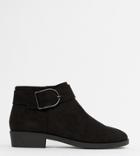 New Look Flat Chelsea Boot With Buckle Detail-black